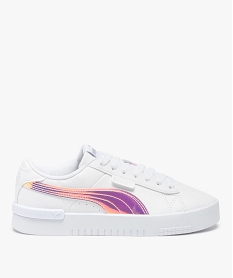 GEMO Baskets fille à lacets et détails irisés - Puma Jada Blanc