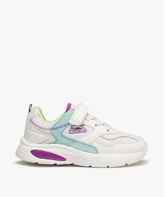 GEMO Baskets fille à lacets élastiques et scratchs - Slazenger blanc standard