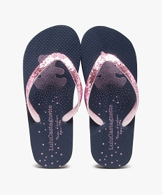 GEMO Sandales fille à brides pailletées - LuluCastagnette bleu standard