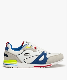 GEMO Baskets garçon multicolores à lacets – Slazenger Chard blanc standard
