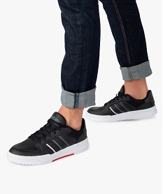 GEMO Baskets homme basses unies à lacets - Adidas Entrap Noir