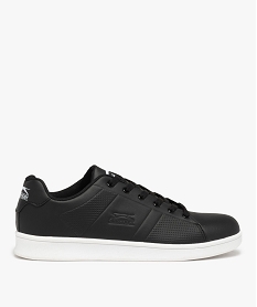 GEMO Baskets homme unies à lacets – Slazenger noir vif