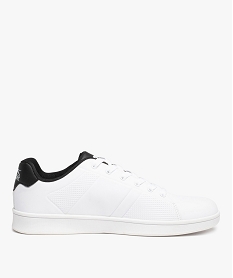 GEMO Baskets homme unies à lacets – Slazenger blanc standard