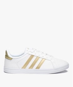 GEMO Baskets femme bicolores à lacets - Adidas Courtpoint Blanc