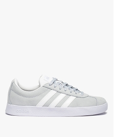 GEMO Baskets femme bicolores à lacets - Adidas VL Court gris standard