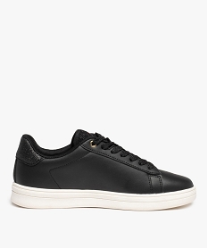 GEMO Baskets femme unies à lacets pailletés - Ellesse Noir