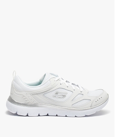 GEMO Baskets femme running multimatières - Skechers Summit Blanc