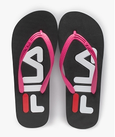 tongs femme a semelle imprimee logo - fila troy noir tongsF805901_1