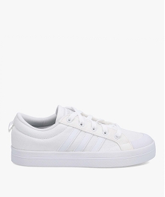 GEMO Baskets femme en toile unie et bout renforcé - Adidas Bravada Blanc