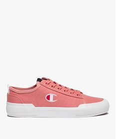 baskets femme en toile unie a lacets - champion revoli roseF808001_1