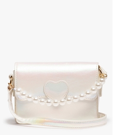 sac fille irise a poignee en perles blancF809301_1