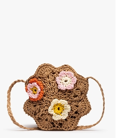 sac en paille fille a bandouliere en forme de fleur beigeF809701_1