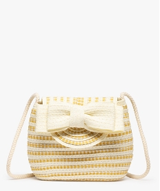 GEMO Sac fille à bandoulière rétro à motif vichy Jaune