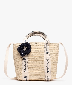 sac en paille fille forme cabas avec bandouliere - lulucastagnette beigeF810501_1