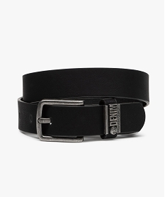 ceinture garcon a grosse boucle en metal vieilli noirF811601_1