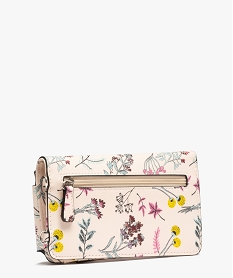 pochette portefeuille femme a motifs fleuris beigeF813001_3