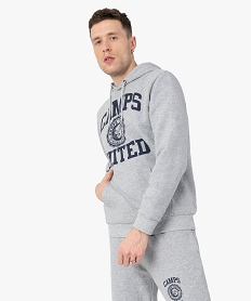 GEMO Sweat homme à capuche avec motif XXL – Camps United Gris