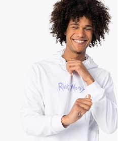 sweat homme avec motif au dos - rick and morty blancF830601_1