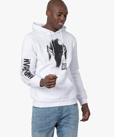 GEMO Sweat homme à capuche avec motif monochrome - Star Wars Blanc