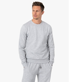 sweat homme avec interieur molletonne grisF830901_1