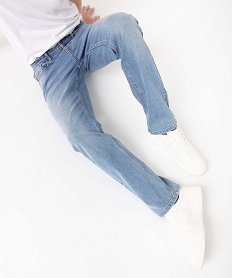 GEMO Jean coupe Regular coloris délavé homme bleu vif