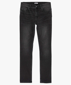 jean homme coupe straight legerement delave noir jeans straightF832601_4