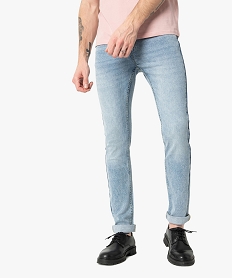 GEMO Jean homme coupe Skinny délavé Bleu