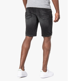 bermuda homme en jean delave noir shorts en jeanF833501_3