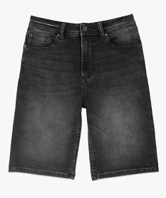 bermuda homme en jean delave noir shorts en jeanF833501_4