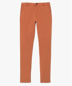 pantalon chino en coton stretch coupe slim homme brun pantalons de costumeF834001_4