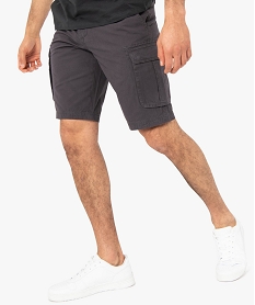 GEMO Bermuda homme avec larges poches sur les cuisses Gris