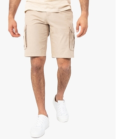 PANTALON BLEU BERMUDA BEIGE