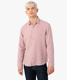 GEMO Chemise homme en gaze de coton Orange