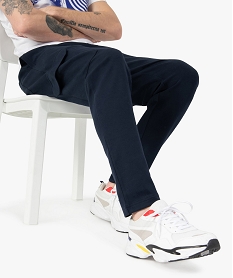 GEMO Pantalon de jogging homme avec larges poches à rabat bleu standard