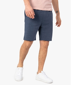 GEMO Bermuda homme en maille extensible Bleu