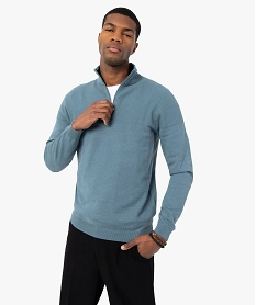 GEMO Pull homme avec col camionneur Vert