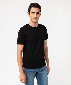 tee-shirt a manches courtes et col rond homme noirF850101_4