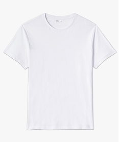 tee-shirt a manches courtes et col rond homme blancF850201_3