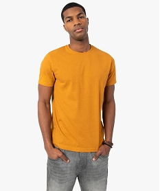 GEMO Tee-shirt à manches courtes et col rond homme Orange