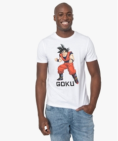 GEMO Tee-shirt homme avec large motif - Dragon Ball Z Blanc