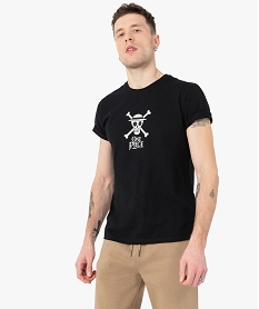 tee-shirt homme a manches courtes avec motif – one piece noirF853401_2