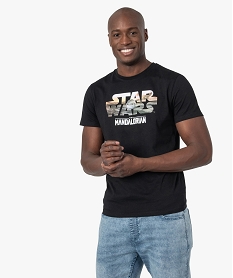 GEMO Tee-shirt homme The Mandalorian - Star Wars Noir