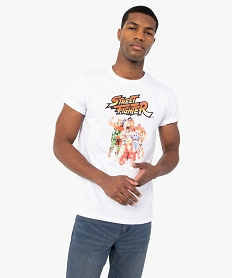 GEMO Tee-shirt homme avec motif – Street Fighter blanc standard