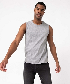 GEMO Débardeur à col rond uni homme gris standard