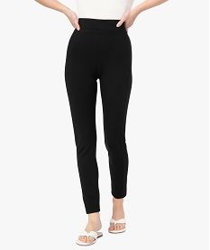 leggings femme en maille epaisse avec surpiqure fantaisie noir leggings et jeggingsF857901_1