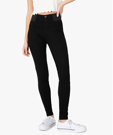 leggings femme avec large ceinture elastiquee noir leggings et jeggingsF858101_1