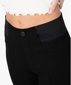 leggings femme avec large ceinture elastiquee noir leggings et jeggingsF858101_2