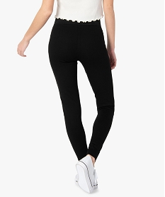 leggings femme avec large ceinture elastiquee noir leggings et jeggingsF858101_3
