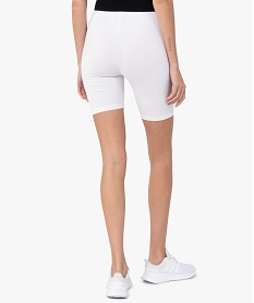 legging court en maille extensible femme blanc leggings et jeggingsF858301_3