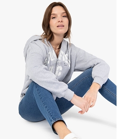 GEMO Sweat femme zippé à capuche – Camps United Gris